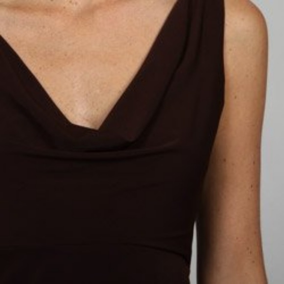 Chocolate💥 MidDress with Cowlneck Front Size 10 - Picture 2 of 6